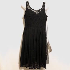 All black lace dress with black stones By Soieblu